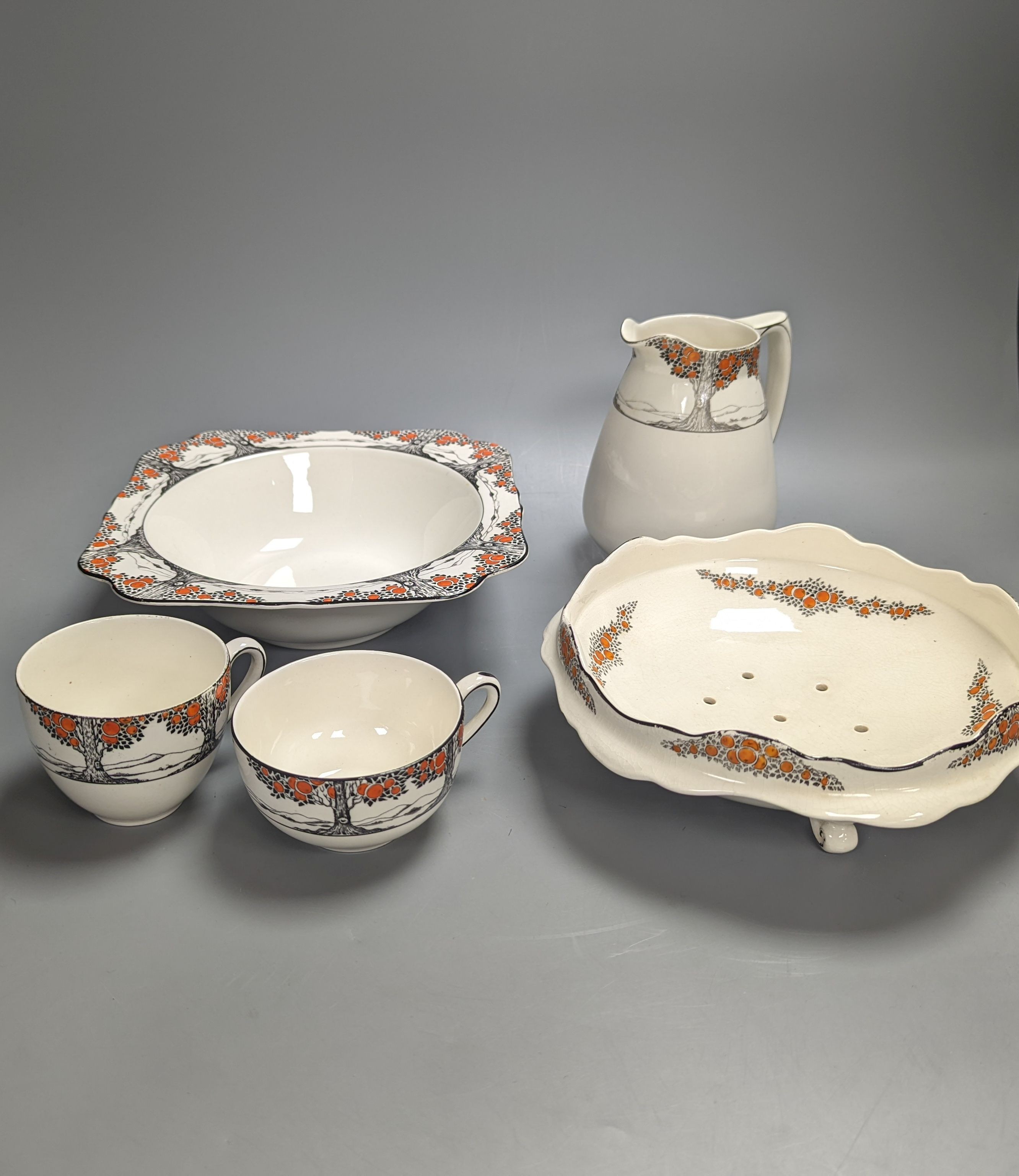 A Crown Ducal Orange Tree pattern tea, coffee and part dinner service